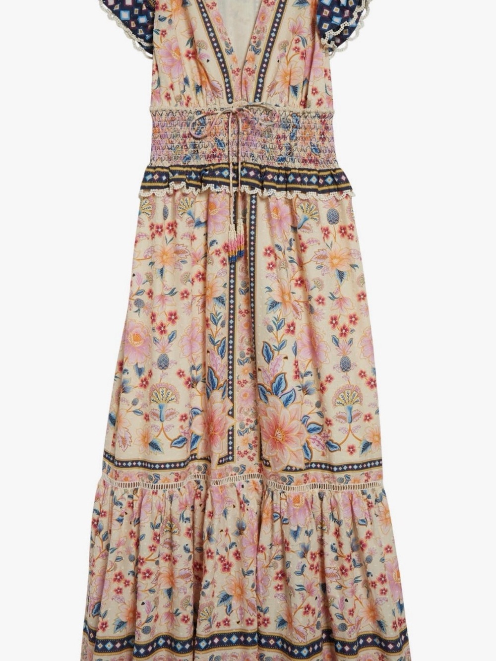 FARM RIO Superbloom Tapestry Cream Maxi Dress - Picture 4 of 7